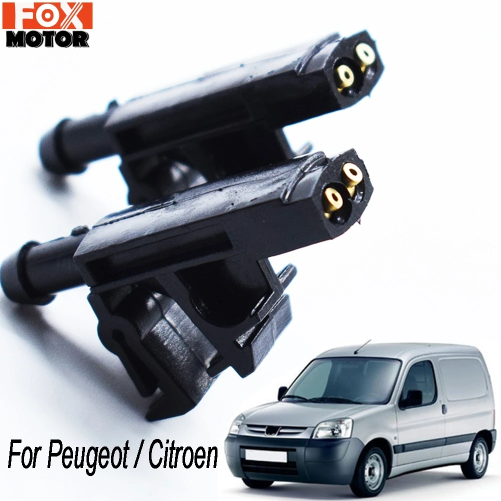CITROEN BERLINGO MK2 PEUGEOT PARTNER TEPEE FRONT WINDSCREEN WASHER JETS