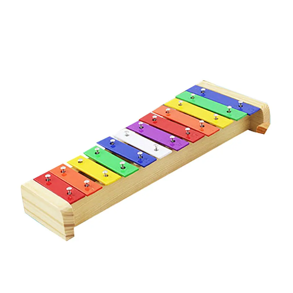 

Good Quality Wooden 15-tone Hand Knocking Piano Aluminum Xylophone Toy Children's Educational Vocal Toy Standard Sound Colorful