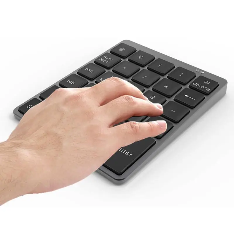 Беспроводная Цифровая Bluetooth-клавиатура из алюминиевого сплава 28 клавиш