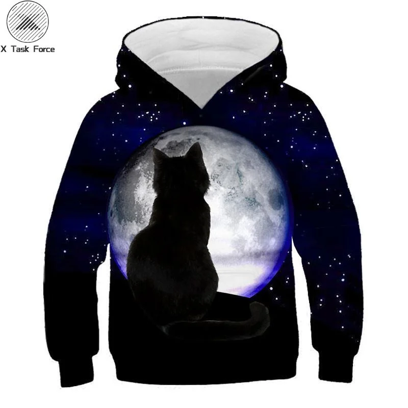 Sudadera con capucha estampado de gatito 3D suter estilo gato marea nios sudadera moda y nias Повседневный Harajuku Хип-хоп