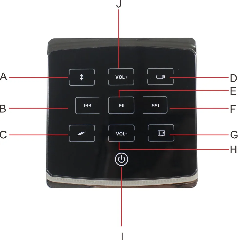 Умный дом аудио bluetooth музыкальная система 2x25 Вт беспроводной настенный усилитель с сенсорным ключом и 2 настенными динамиками, поддержка USB, TF