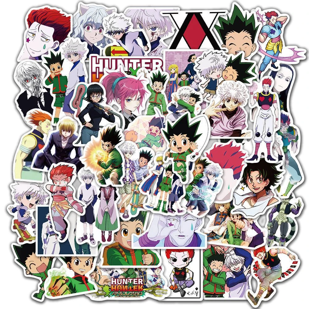 Autocollants Dessin Anime Hunter X Hunter Etiquette Pour Velo Guitare Et Skateboard Resistant A L Eau Diy Pour Enfant Paquet 10 30 Et 50 Pieces Aliexpress