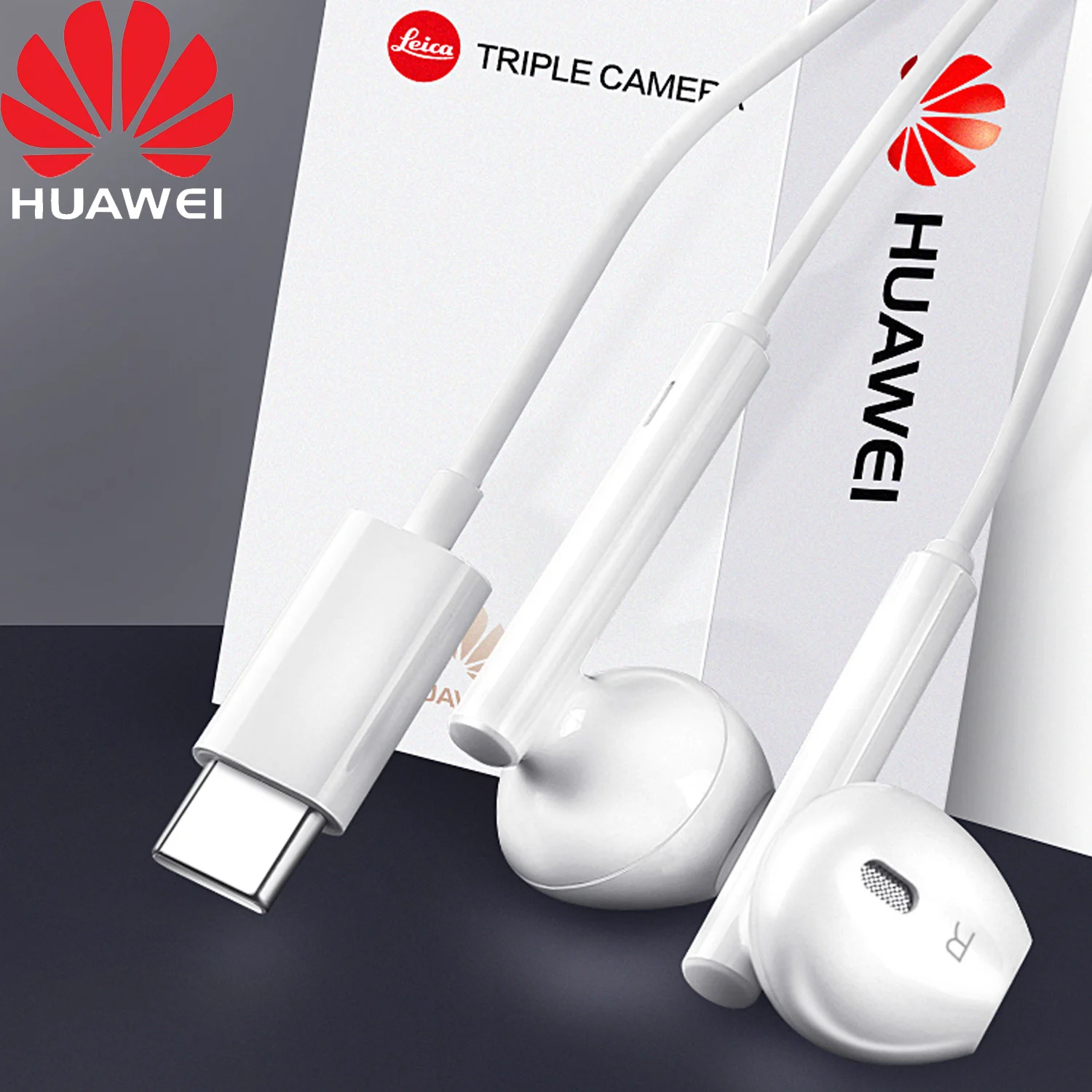 Наушники Huawei cm33 оригинальная гарнитура с микрофоном громкость USB Type C кабель для