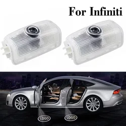 Lampe de projection de bienvenue avec logo de voiture, 2 pièces, pour Infiniti Q50 Q60 Q70 QX50 QX56 QX70 QX80 FX37, accessoires de décoration de voiture 