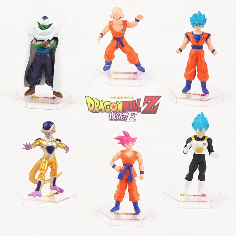 6 шт. игрушка "Dragon Ball" фигурки Супер Saiyan God фигурка Сон Гоку Гохан Вегета Vegetto Frieza Zamasu ультра инстинкт модель игрушки