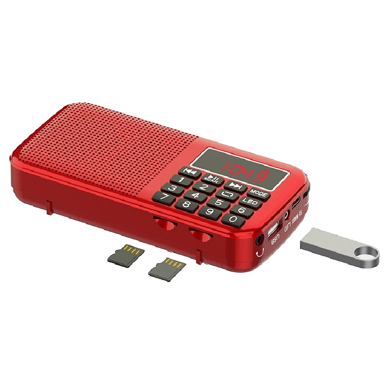 L 558 MP3 музыка Динамик Портативный Мини Автоматическое сканирование частот FM