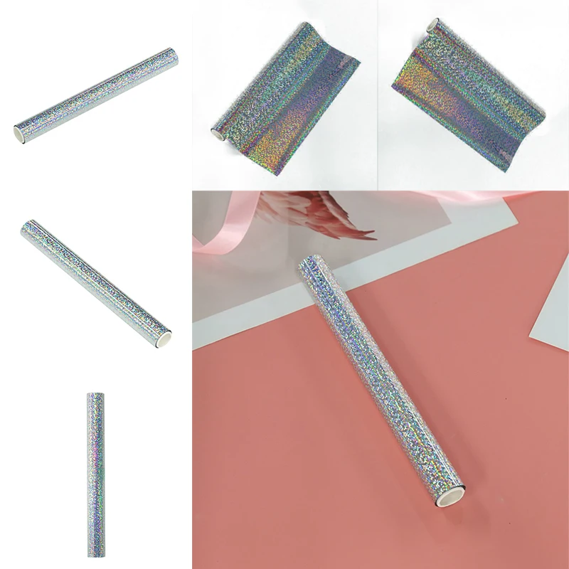 

5m*19.3cm Holographic Foil Roll Foil Paper by Laser Printer and Laminator DIY Wedding Invitation Cards Printing Making 2021