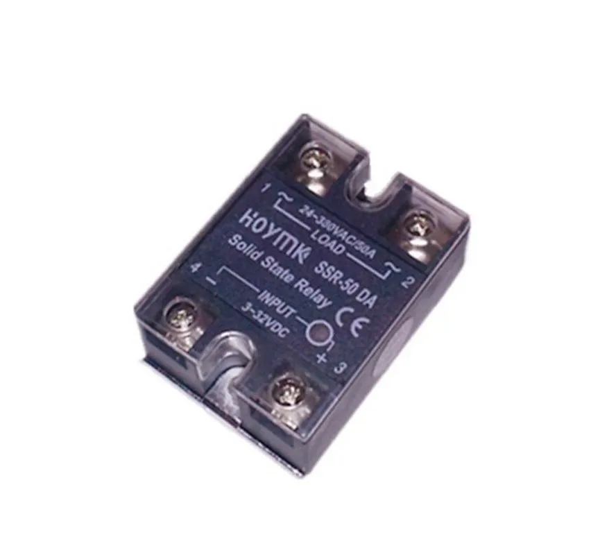 

Input 50A 3-32VDC Load 24-480VAC SSR-50DA Solid State Relay Single Phase