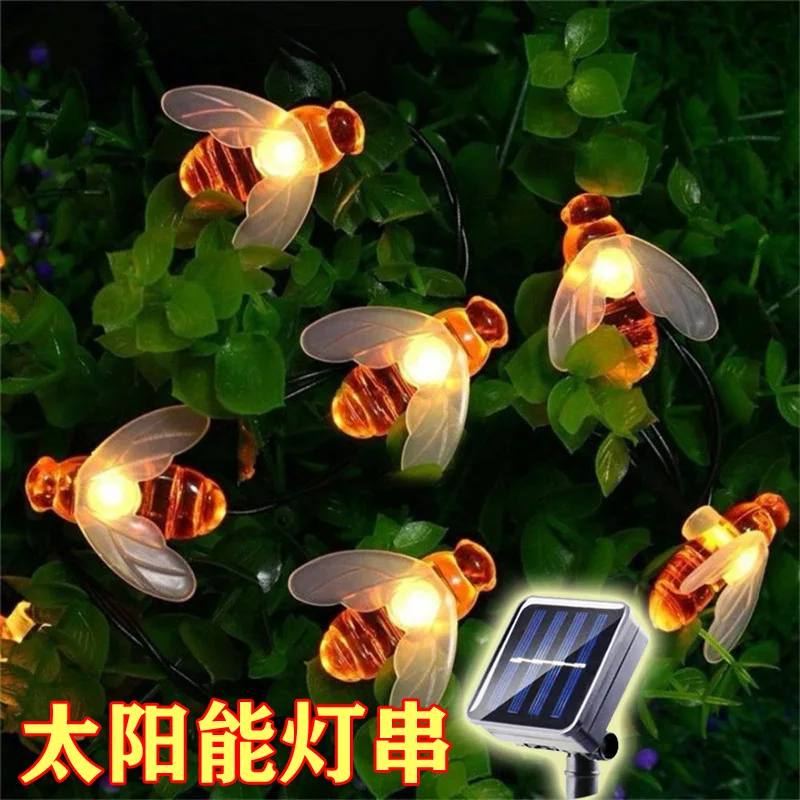 

30led Solar-powered String Lights Small Bee Outdoor Waterproof Christmas Lights Holiday String Lights Courtyard Decorative Light