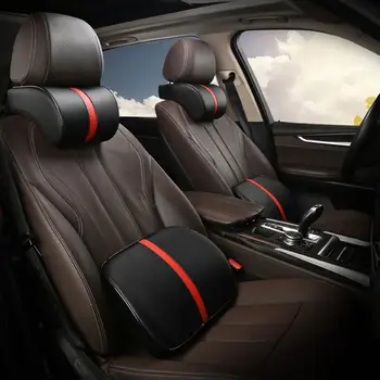 

Headrest and Lumbar Support Car Memory Foam Travel Comfortable Neck Headrest Pillow Lumbar Support Cushion Seat Supports