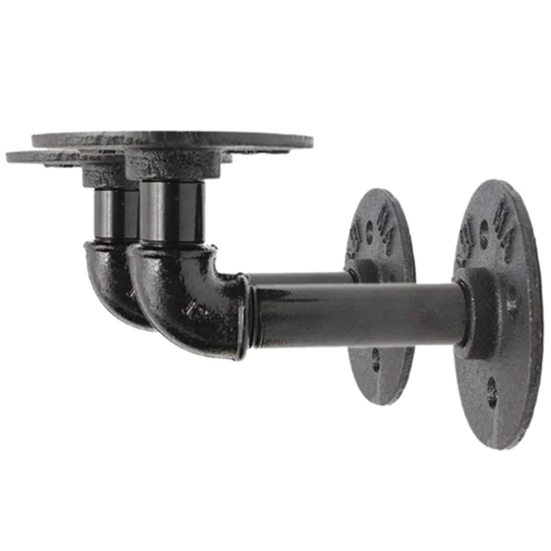 Ретро черная железная полка в стиле индастриал для труб держатель хранения