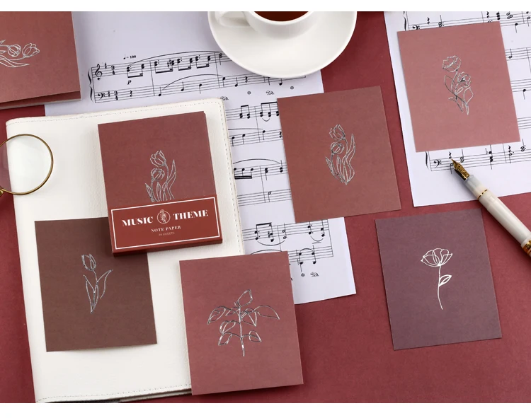 30 листов музыкальная серия "Симфония" винтажный блокнот Набор стикеров для заметок Papelaria школьная Закладка сообщения блокнот