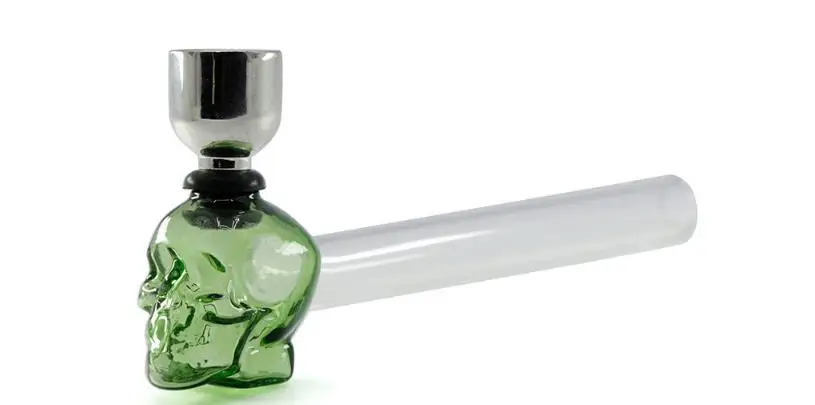 Высококачественная стеклянная курительная трубка с прозрачной ручкой с металлической чашей, металлическая табачная ручная ложка, травяные аксессуары для трубок