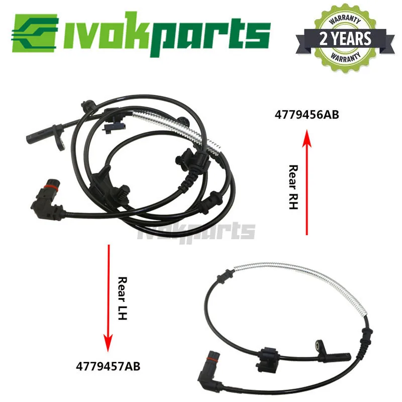 2x Rear Right & Left Abs Wheel Speed Sensor For Chrysler 300 Dodge