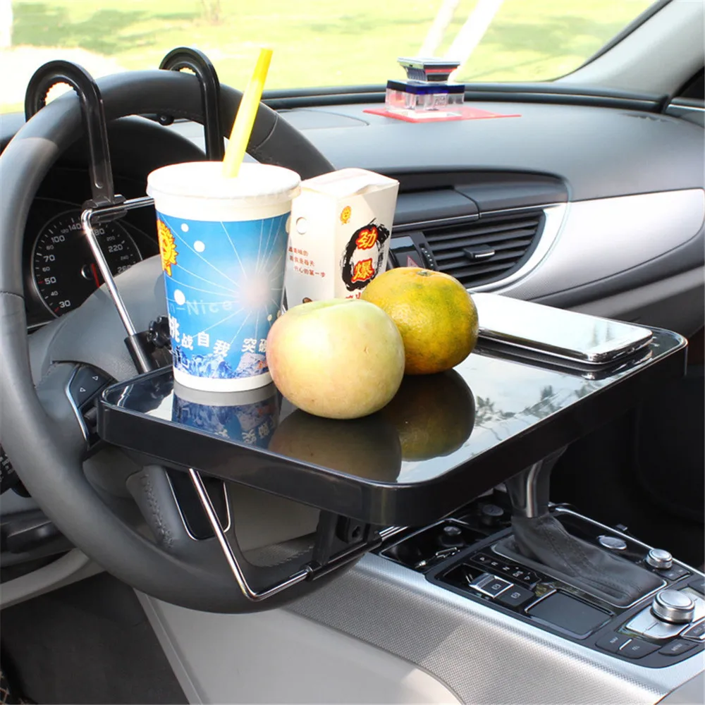 

Car Folding Holder Car Desk Coffee Holder Laptop Table Steering Wheel Portable Eat Work Drink Seat Tray Goods Auto Accessories