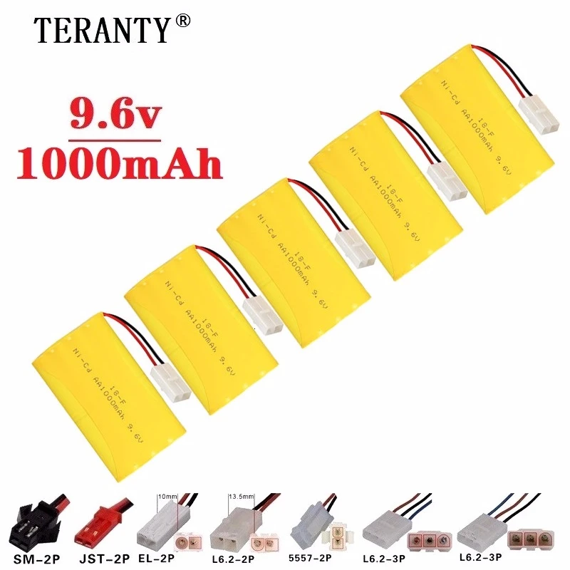 Модель H) 9,6 v 1000mah NiCD аккумулятор для радиоуправляемых игрушек, автомобилей танков, поездов, роботов, лодок, ружья Ni-CD AA 700mah 9,6 v, перезаряжаемая батарея 10 шт