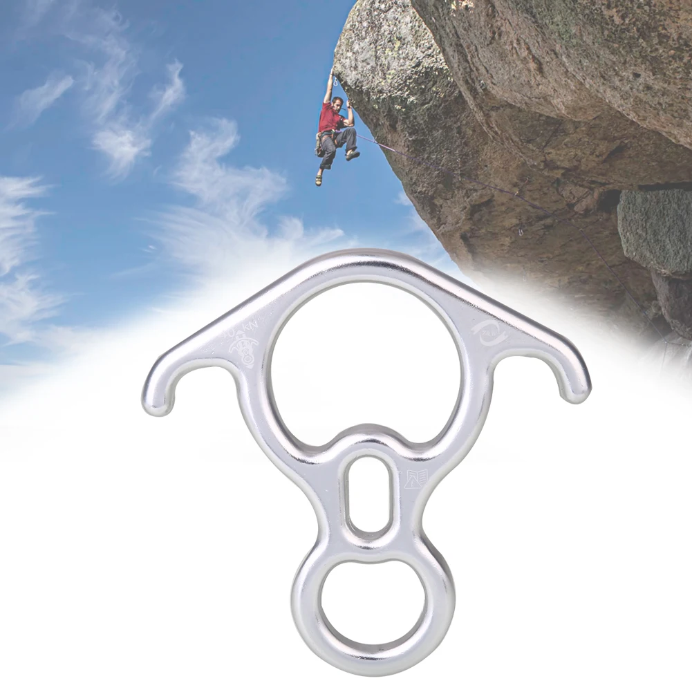 

Outdoor Climbing Descender Rappelling Downhill Horns 8-Rings Slowing Tools