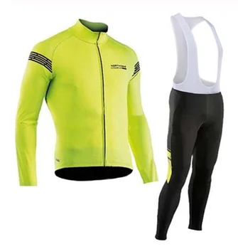 

2019 Northwave Long Sleeve Cycling Clothes Set NW Pro team Jersey men suit Breathable outdoor sportful bike MTB clothing paded 1