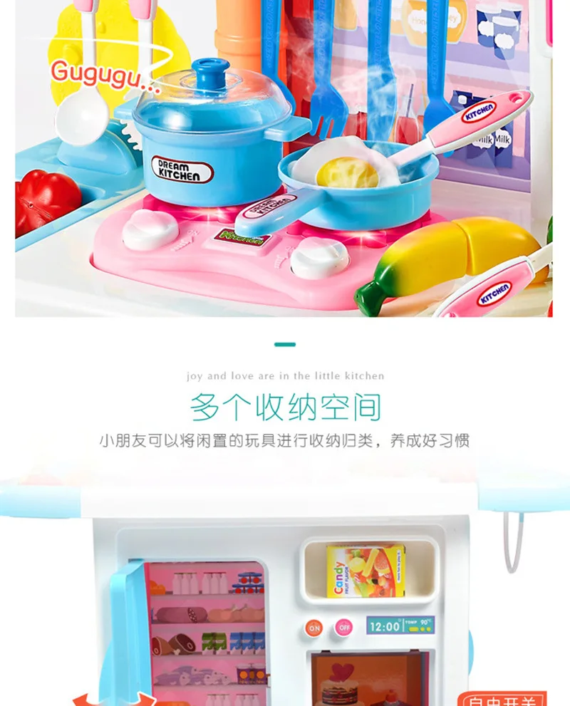 Горячая Распродажа, Детский развивающий игровой домик для раннего возраста, кухонная игрушка большого размера, посуда в американском стиле, Тайваньская игрушка Simulatio