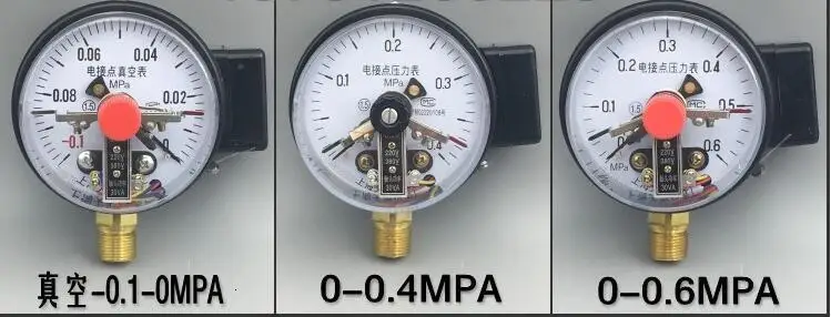 Manometro YXC-100 электромагнитный вспомогательный осевой боковой Электрический контакт манометр контроль вакуумный стол 0-1mpa барометр
