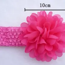 Платок для маленькой девочки с шифоновым кружевным лепестком в Корейском стиле, Кружевная повязка для волос