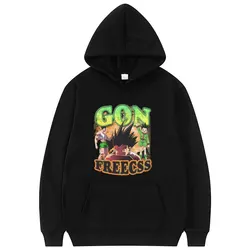 Sudadera con capucha de Hunter GON FREECSS para hombre y mujer, suéter con estampado gráfico de dibujos animados, estilo Anime, holgado, a la moda