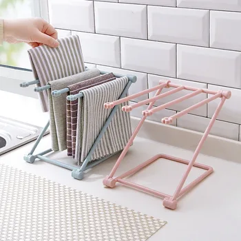 

Home Organizer Towel Storage Racks Rag Racks Foldable Towels Rack Cupboard Rag Racks Drainer Hanger Kitchen Accessories