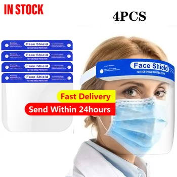 

5pcs Safety Full Reusable Washable Protection Cover Face Mask Outdoor Transparent Face Shield Cycling Motorcycle Face Mask#3