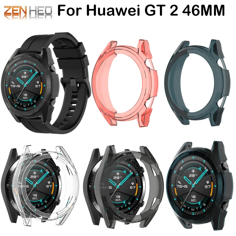 Новое поступление, Мягкий защитный чехол для huawei Watch GT 2 46 мм, чехол из ТПУ, бампер для часов GT 2 46 мм, защитная рамка для часов, аксессуары