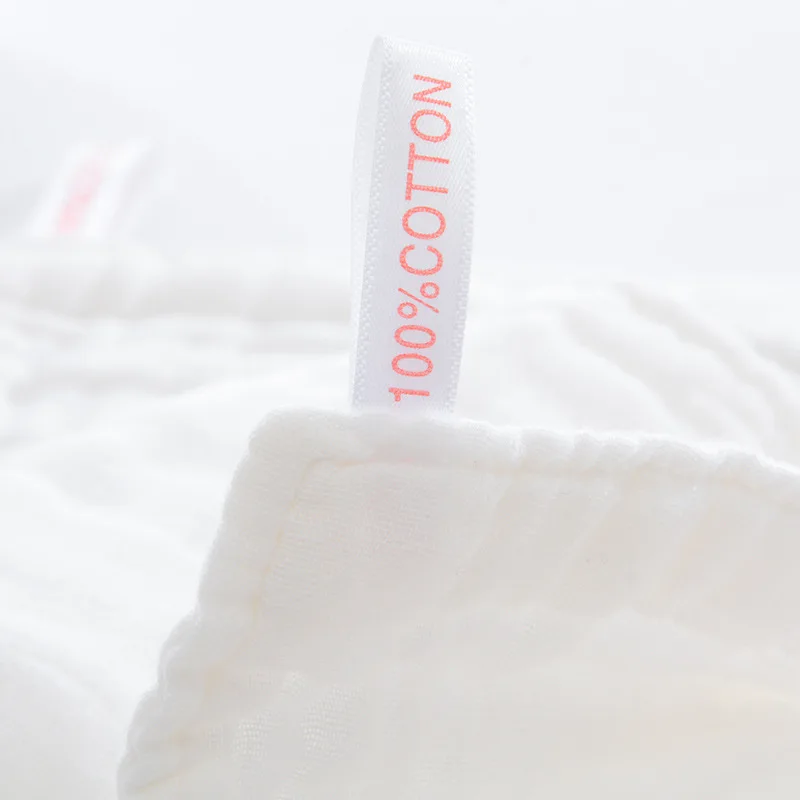  Cotton High Density Gauze Embroidery Kerchief Solid Color Handkerchief Bibs Embroidered Gauze Towel