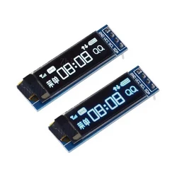 0. módulo oled de 91 polegadas 0.91 "branco/azul oled display módulo 0.91" iic 12832 compatível com 3.3v 5v se comunicar para ardunio