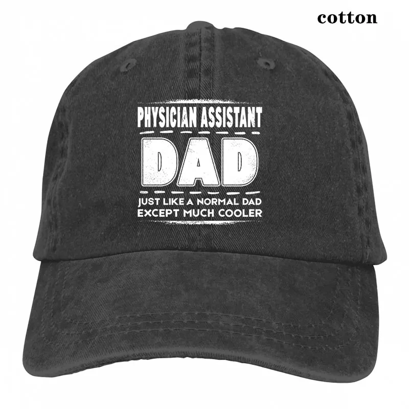 Mens Physician Assistant Dad Much Cooler Father is Day Baseball cap men women Trucker Hats fashion adjustable cap - Цвет: 3-Black