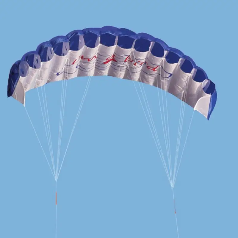 Outdoor Fun Dual Line Stunt Parafoil Parachute Rainbow Sports Beach Kite UK 
