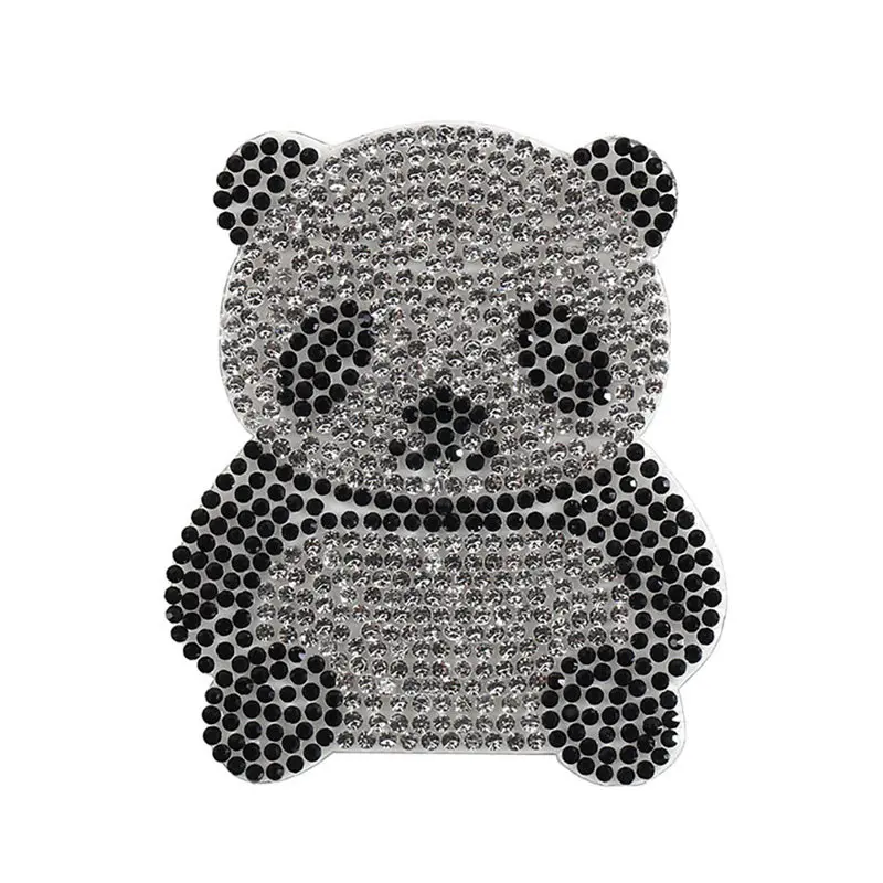 Милые панды Стразы железные на переводе аппликация патчи Bling бриллианты украшения наклейки декоративные Патчи для сумок шляпы