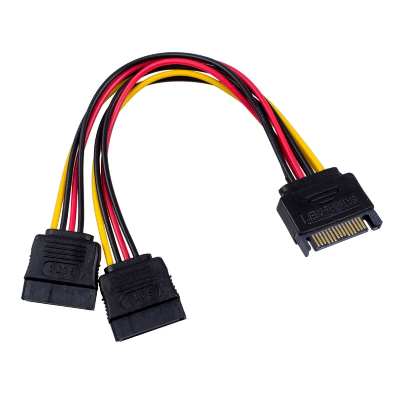 6in SATA Мощность Y сплиттер кабель адаптер-M/F с 50 см SATA кабель для передачи данных(питание+ кабель для передачи данных
