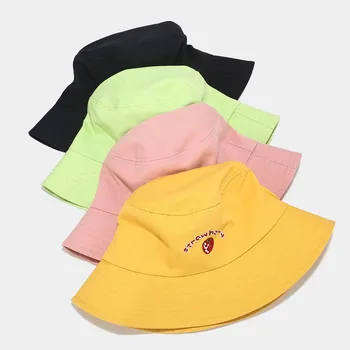 

summer women Hat embroidery lovely summer bucket hat kapelusz bucket hats panama women