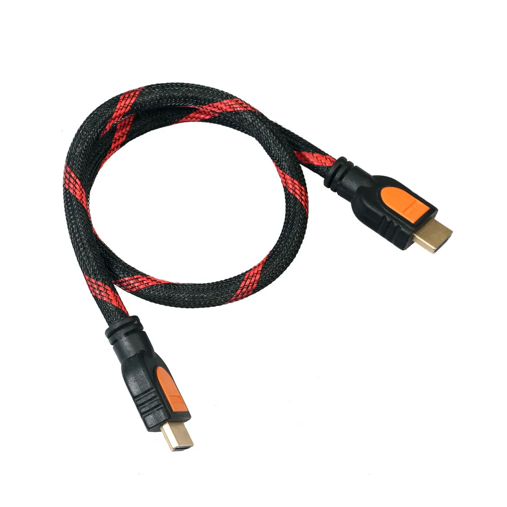 1080P 3D HD HDMI для изготовления нейлоновых кабельных 0 5 м PS4 Xbox проектор ЖК дисплей Apple