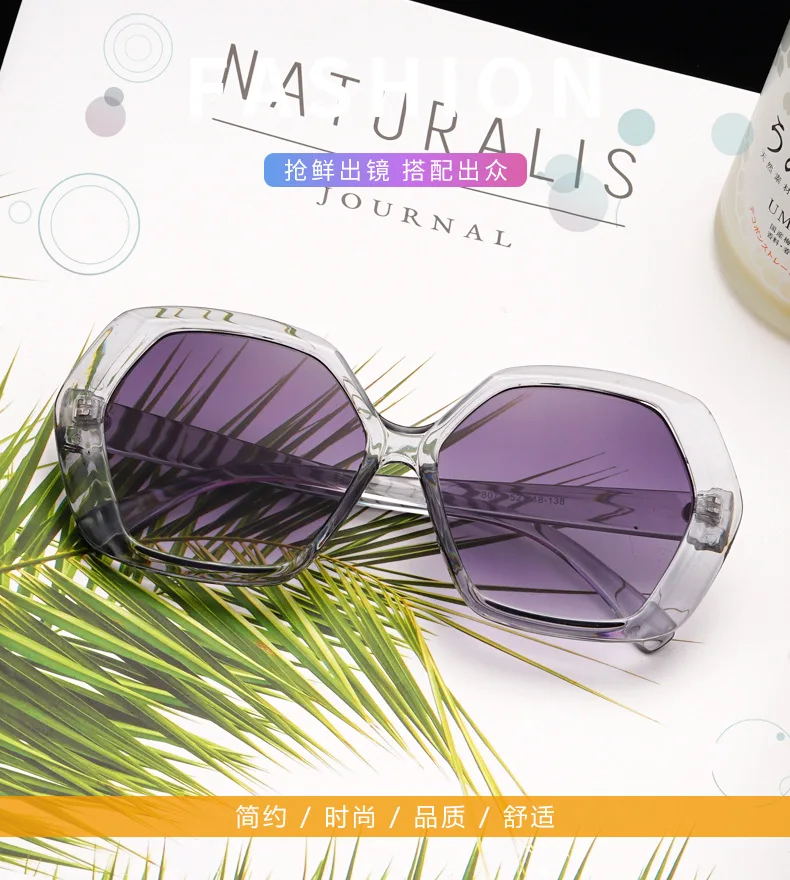 MINCL Metal Polygon Square Men Sunglasses New Fashion Brand Super Light Women Sun Glasses Alloy Vintage Gradient Shades NX