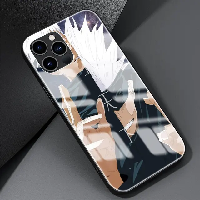 Phone Case For Apple iPhone 11 12 Pro 7 8 XR X 6 6S Plus 5 XS Max SE Tempered Glass Soft Edge Cover Anime Jujutsu Kaisen T05