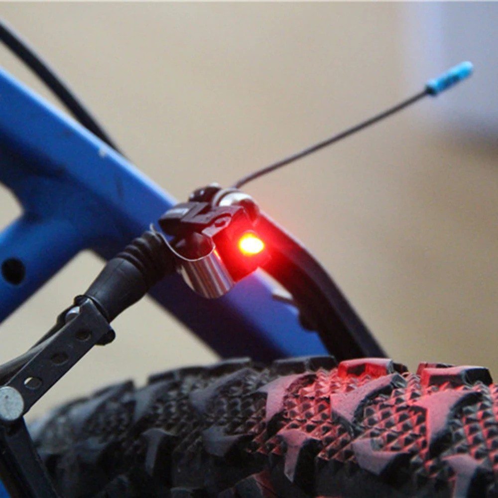 

1pc Red Bicycle Bike Cycling Nano Brake LED Light Mini Travel W/ CR1025 Battery