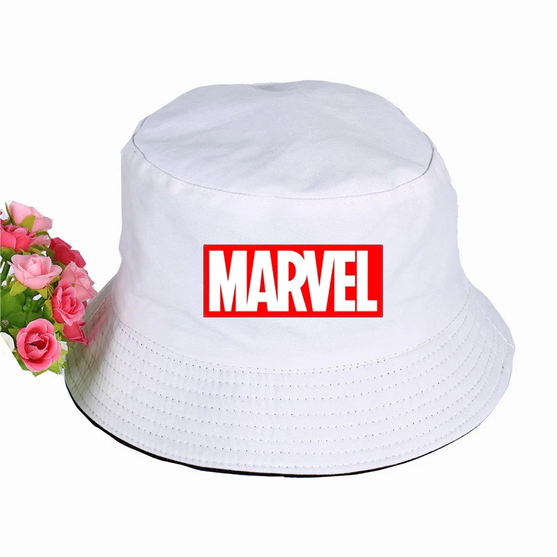 Новинка MARVEL Мстители шапка с принтом женская мужская Панама, шляпа-Панама MARVEL Мстители логотип дизайн плоский солнцезащитный козырек рыбалка, рыбак шляпа - Цвет: Оранжевый