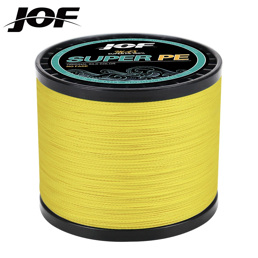 JOF Braid Fishing line 300M 500M 1000M 4 Strands Multifilament Fishing Wire  Carp Fishing 9.1-45.4KG