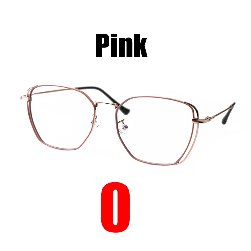 Pink 0 SOOLALA Рецептурные очки для близоруких женщин очки для близоруких Компьютерных Очков оправа диоптрий-1,0-1,5-2,0-2,5-3,0-4,0 - Цвет оправы: Pink 0
