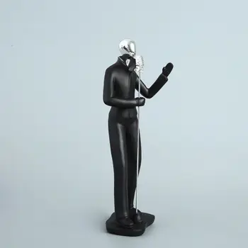 

[Crafts] Modern Abstract Sculpture music band Lead singer figure model Statue Art Carving Resin Figurine Home Decorations gift