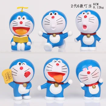 

6pcs/1lot Doraemon 6cm Action Figures Toys Brinquedo Toy Collectible Model Toys #5592