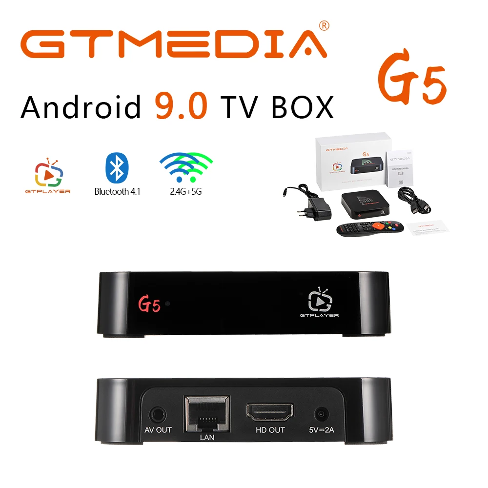 ТВ приставка GTMEDIA на Android 9 0 4 + 32 ГБ 4K Wi Fi 2 ГГц USB 3 0|ТВ-приставки и медиаплееры| |