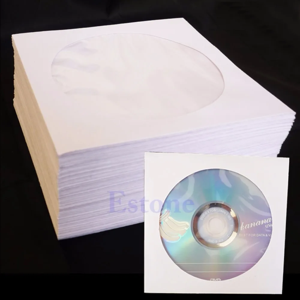 50 шт. 5 дюймов бумажный CD DVD лоскут рукава чехол конверты