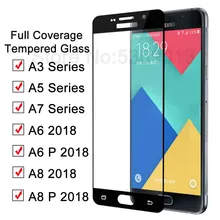 9D Защитное стекло для samsung Galaxy A3 A5 A7 A6 A8 Plus A9 закаленное защитное стекло для экрана чехол