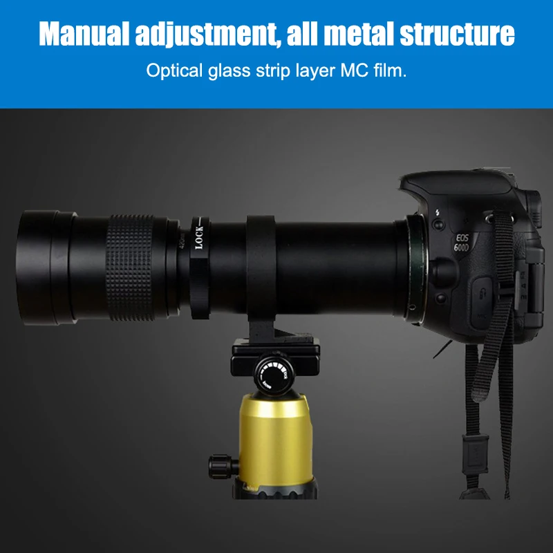420-800 мм F/8,3-16 Zooms объектив камеры T-Mount для SLR DSLR камеры фотографии принадлежности аксессуары DQ-Drop