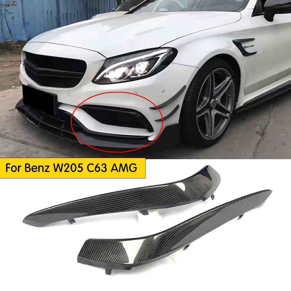 Сплиттер переднего бампера из углеродного волокна для Benz W205 C205 S205 C63 &amp C63s AMG Sedan